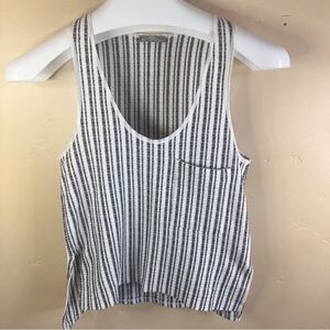 Zara W&B Collection Striped Tank Womens With Pocket Nautical Size‎ Small Beachy